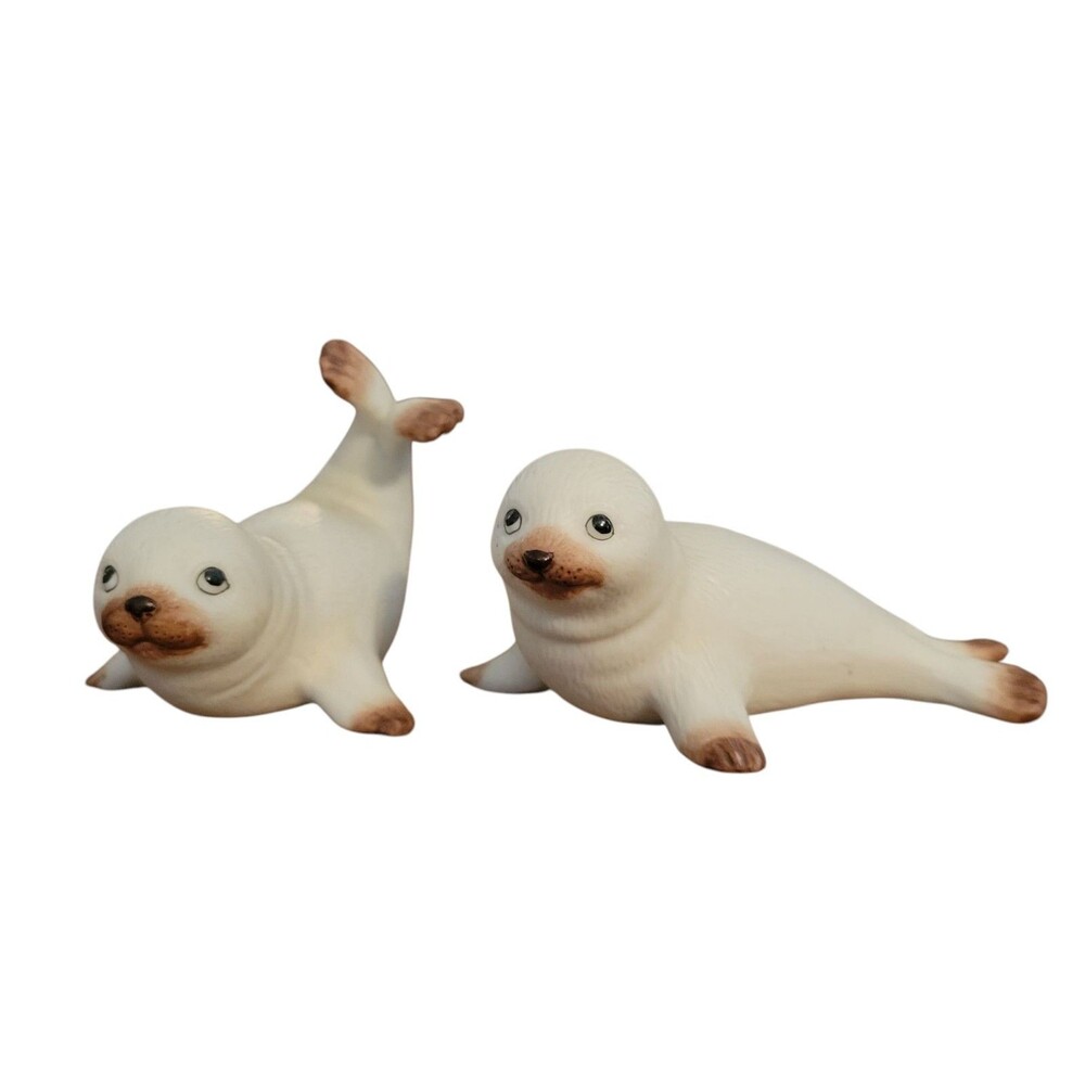 Vintage Homeco Brand Porcelain Baby Seals